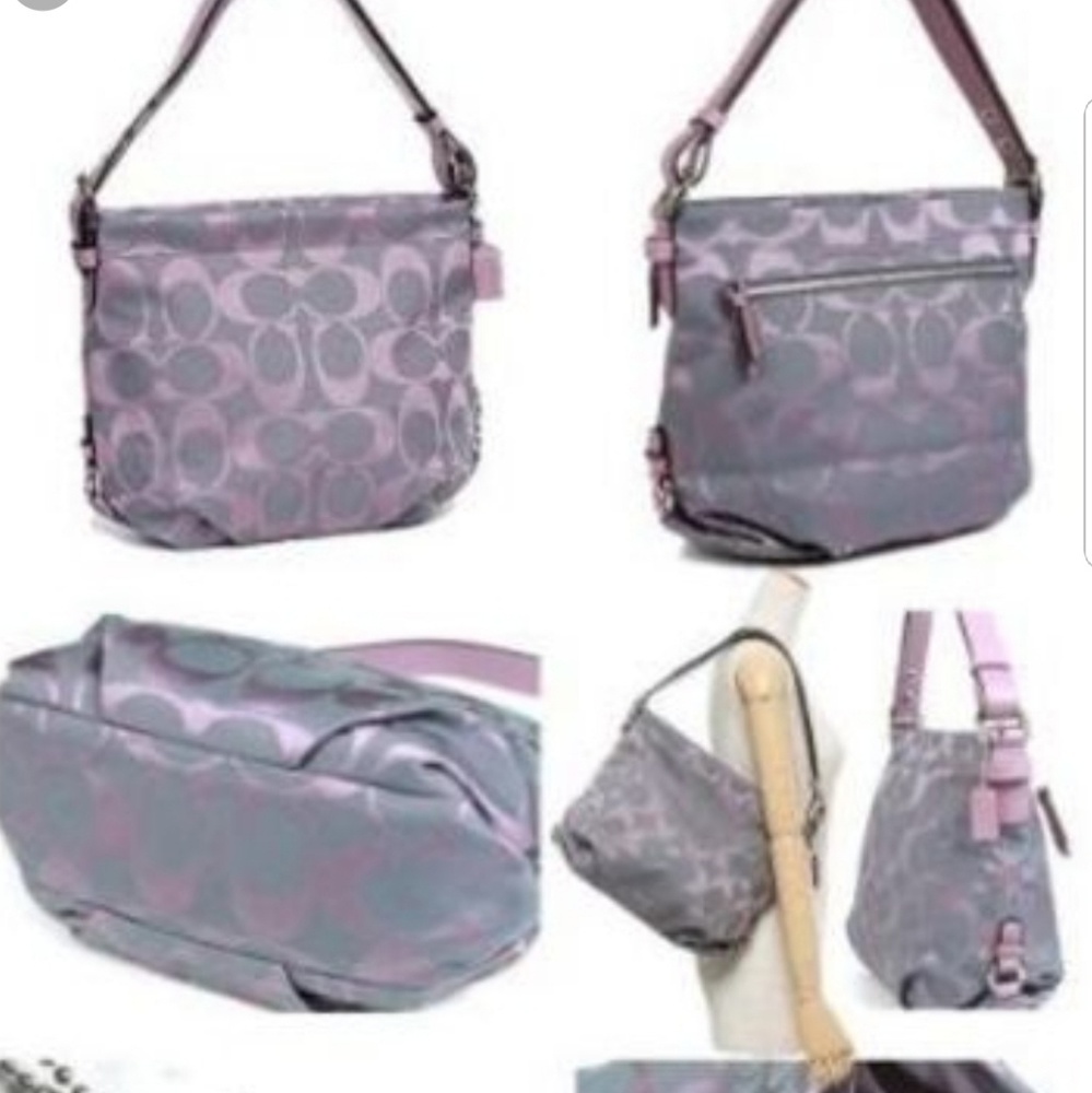 Coach lilac and grey purse